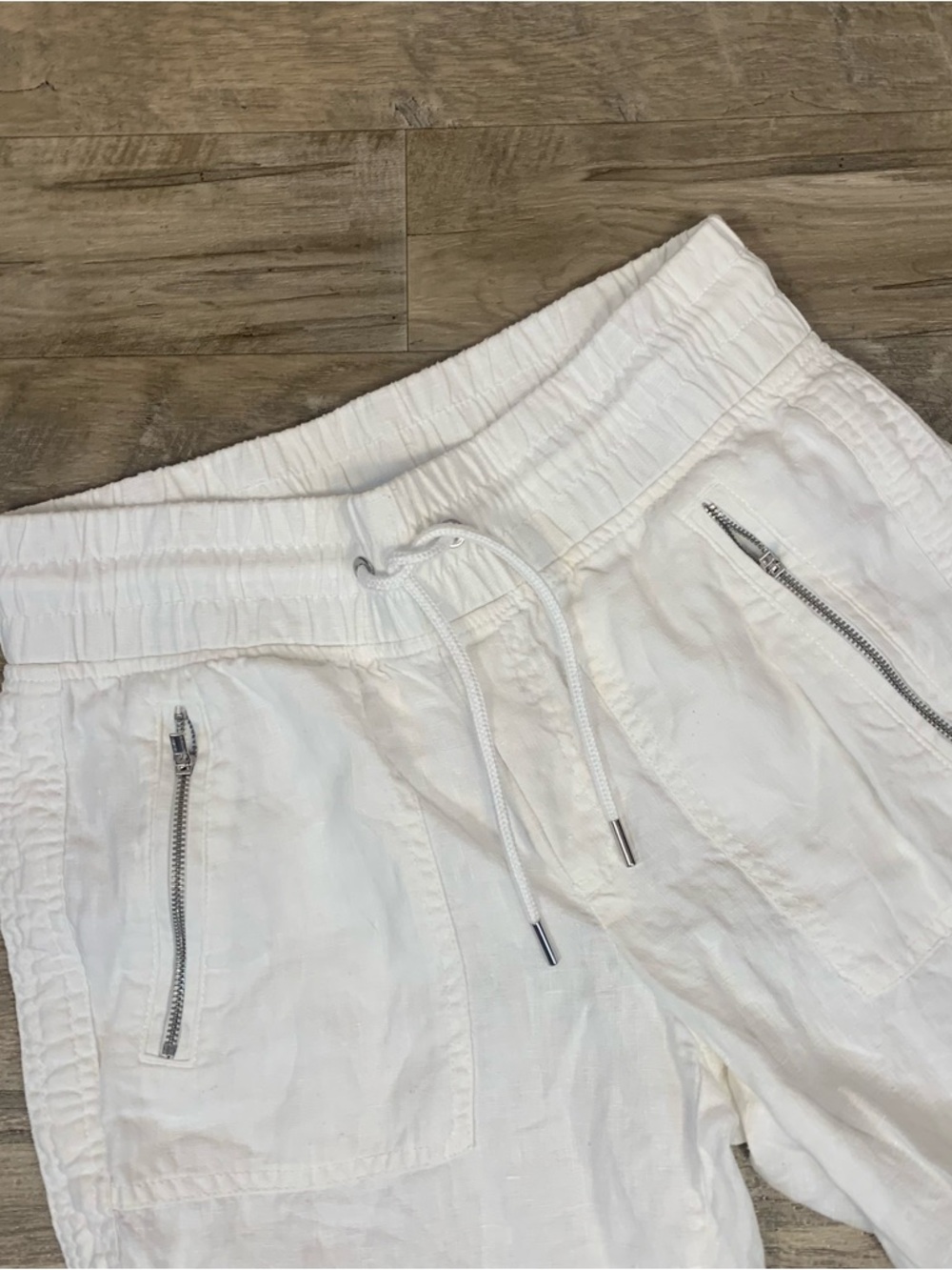 Athleta Cabo Linen White Joggers Pants - Picture 9 of 10